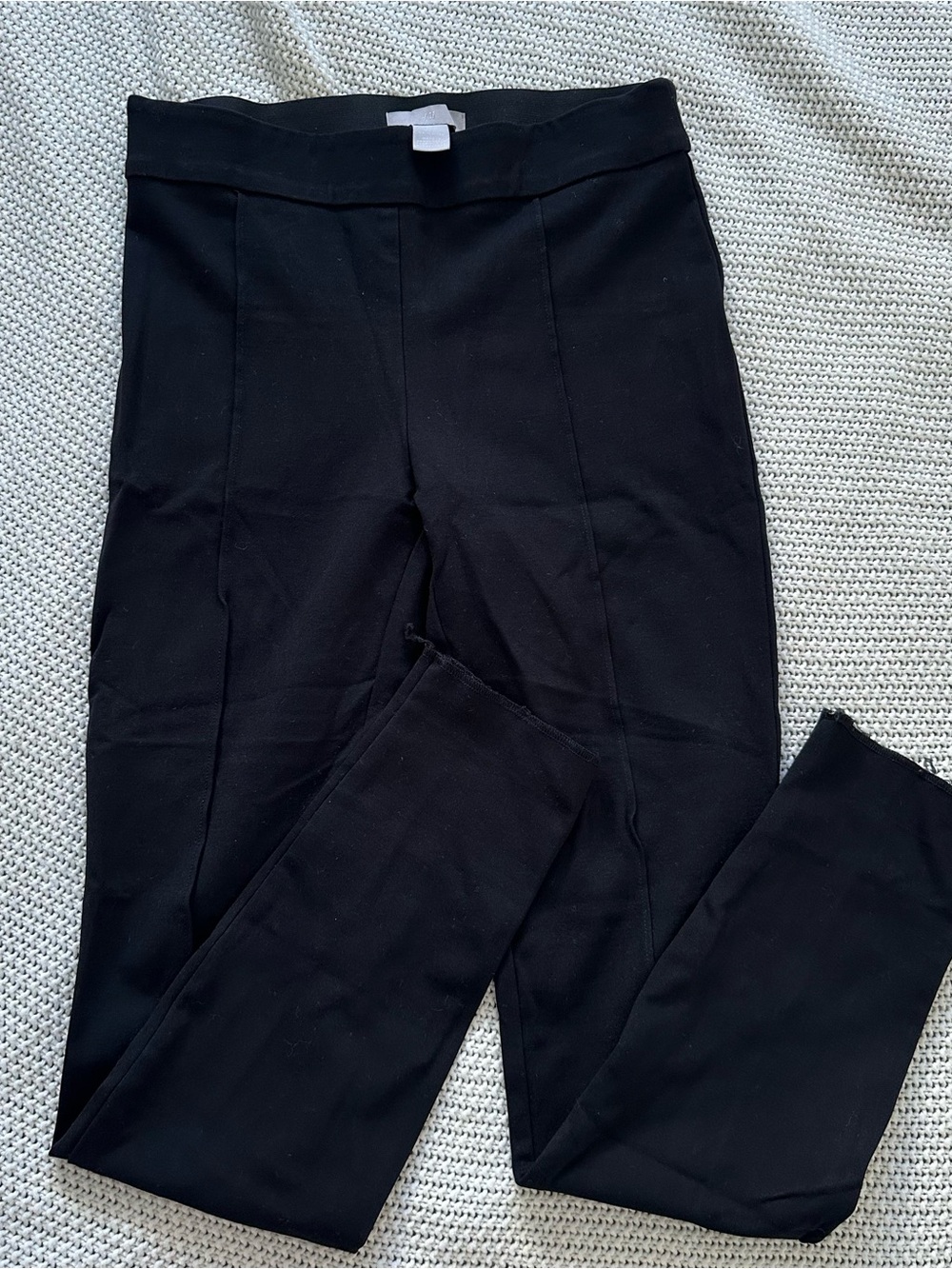 H&M Black Ponte Knit Pull-On Leggings Pants Small